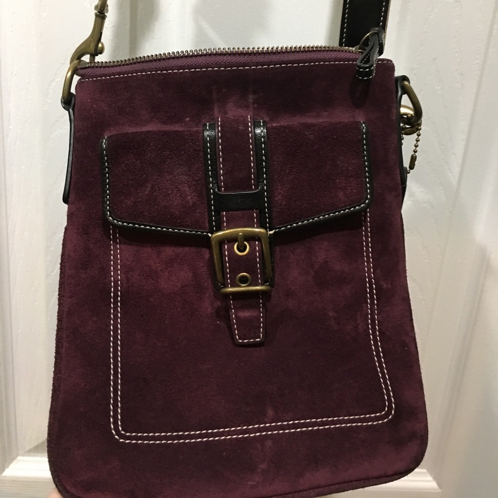 COACH SUEDE CROSSBODY BAG
